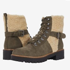 DV by Dolce Vita Olive and Cream Ankle Boots